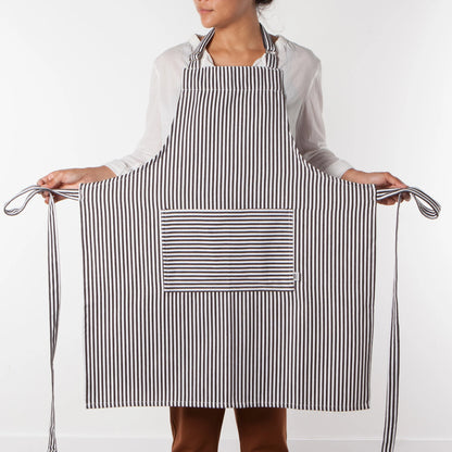 NOW Designs Apron: Chef, Narrow Black Stripe