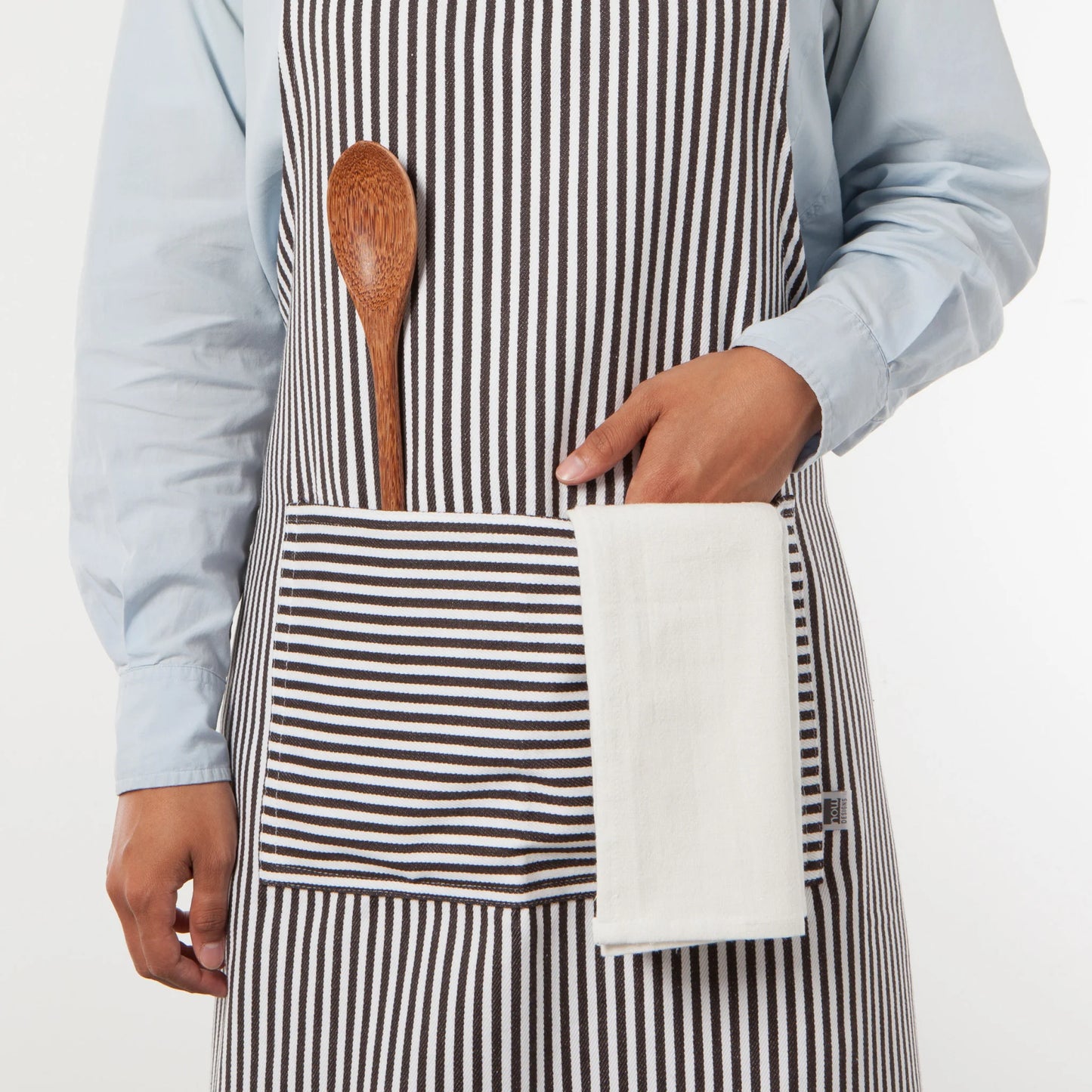 NOW Designs Apron: Chef, Narrow Black Stripe