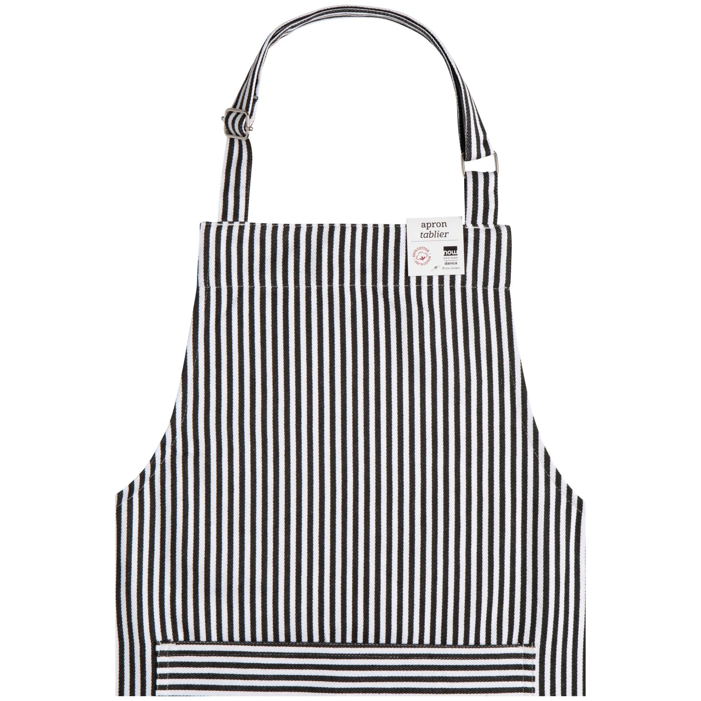 NOW Designs Apron: Chef, Narrow Black Stripe