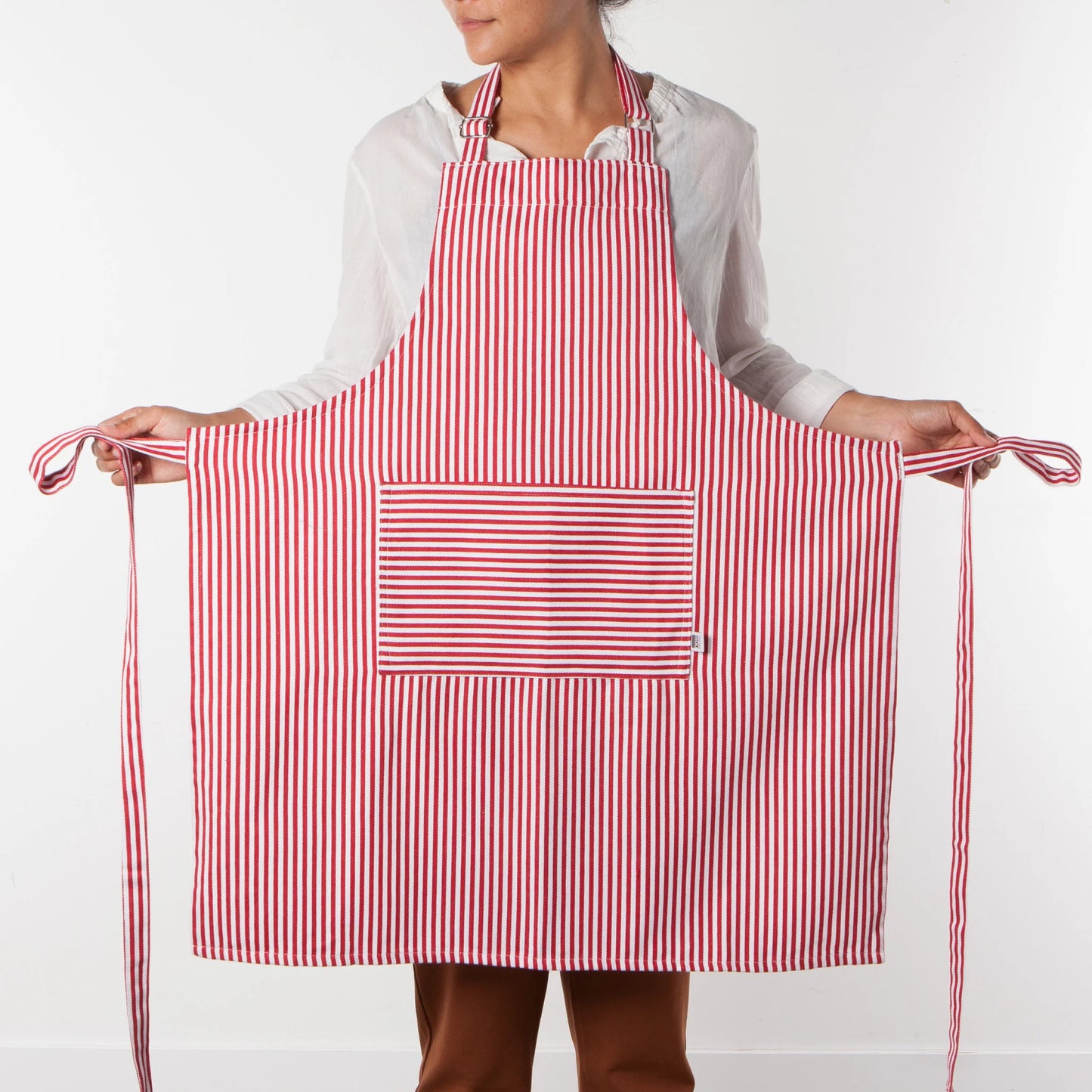NOW Designs Apron: Chef, Narrow Red Stripe