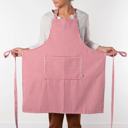 NOW Designs Apron: Chef, Narrow Red Stripe
