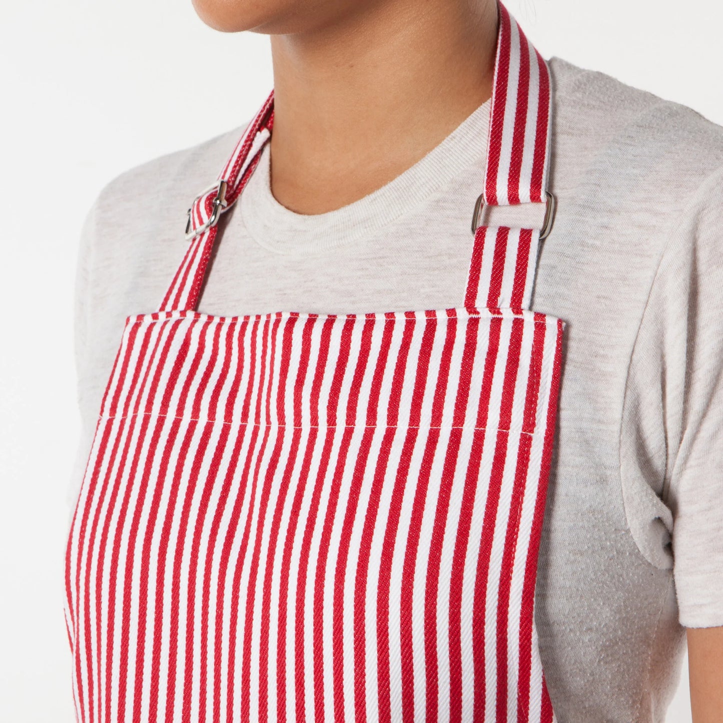 NOW Designs Apron: Chef, Narrow Red Stripe
