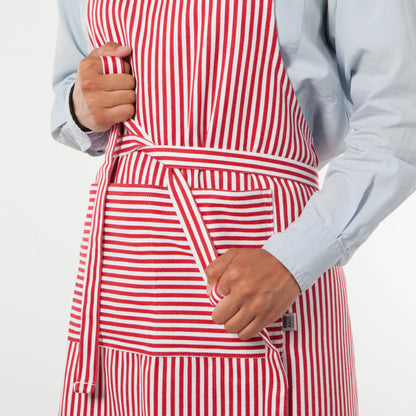 NOW Designs Apron: Chef, Narrow Red Stripe