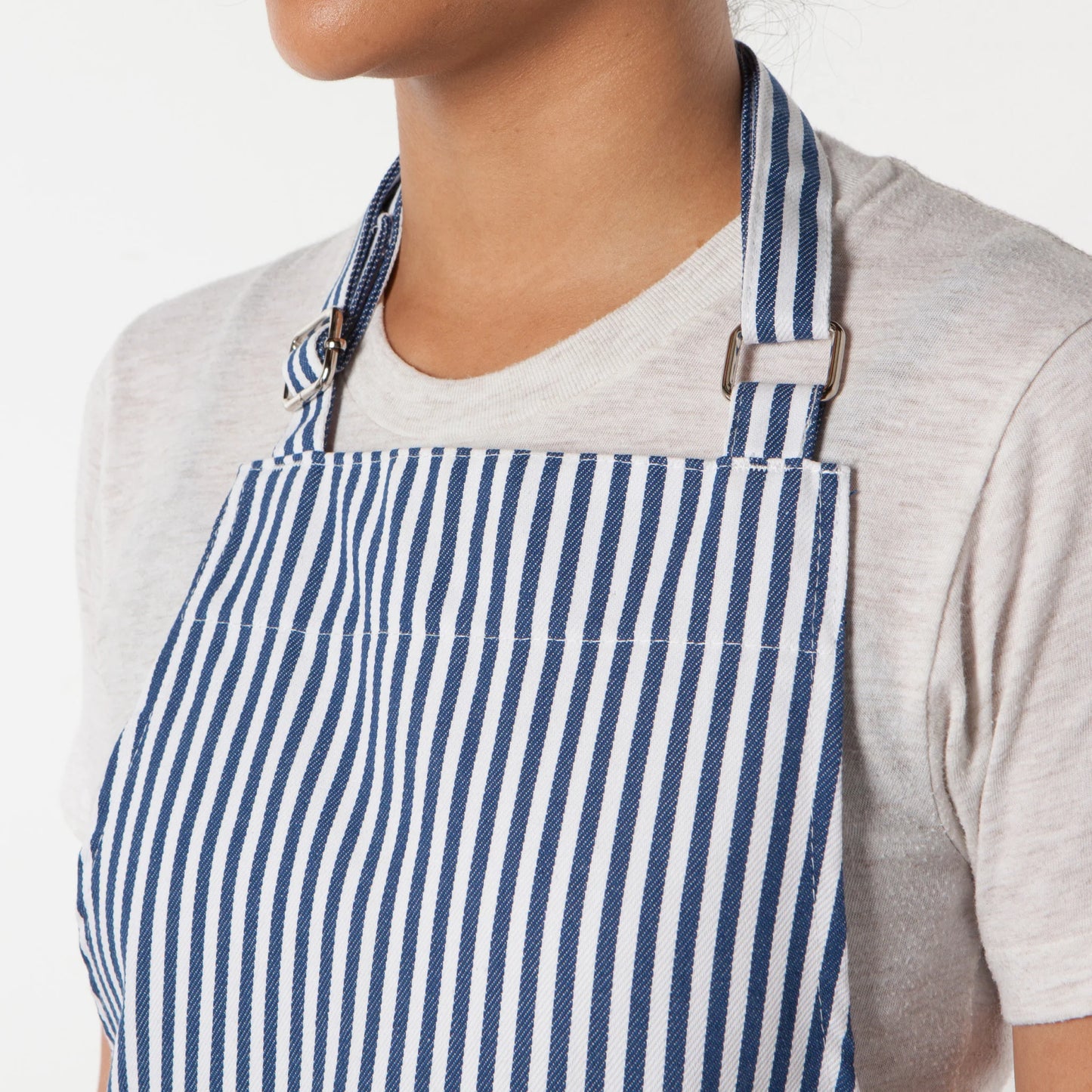 NOW Designs Apron: Chef, Narrow Royal Blue Stripe