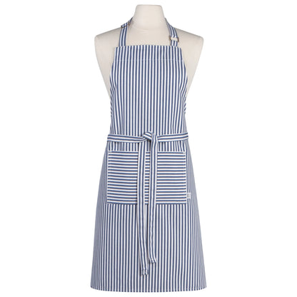 NOW Designs Apron: Chef, Narrow Royal Blue Stripe