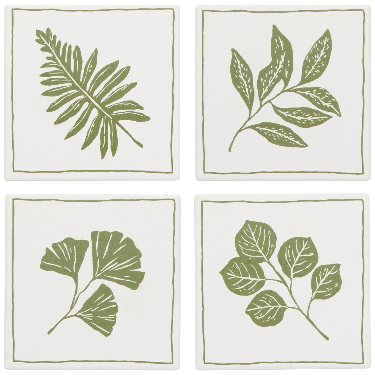 NOW Designs Coasters (Set of 4): Fern & Frond