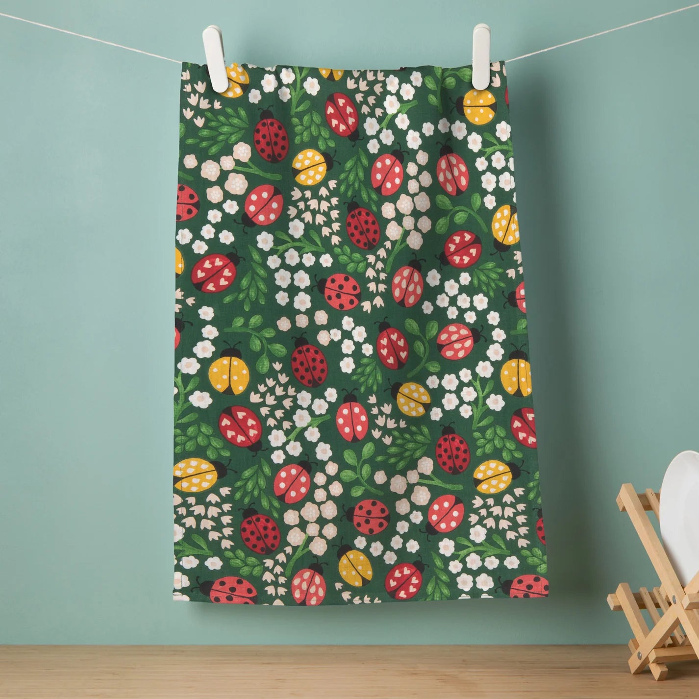 NOW Designs Dishtowel: Ladybugs