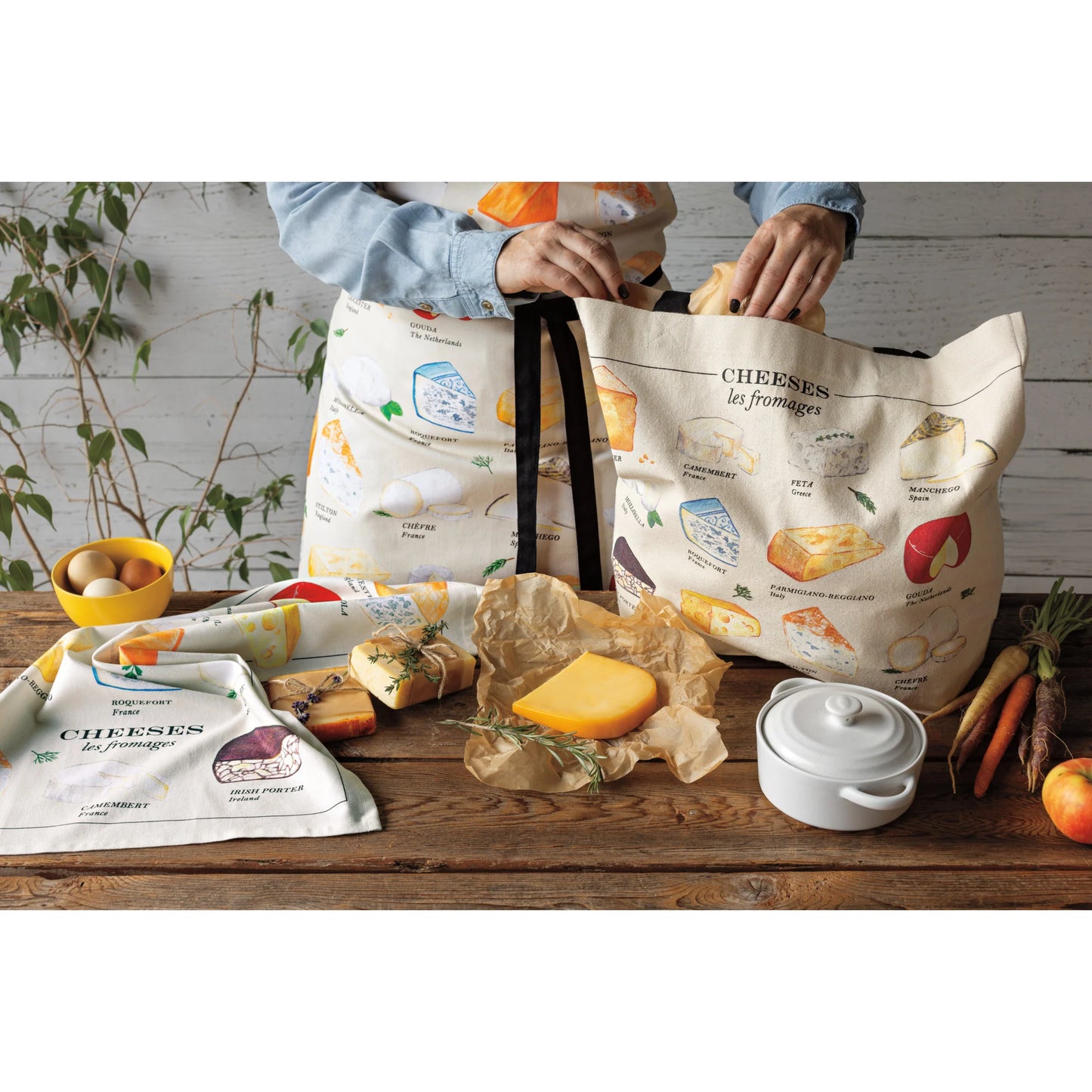 NOW Designs Dishtowel: Les Fromages
