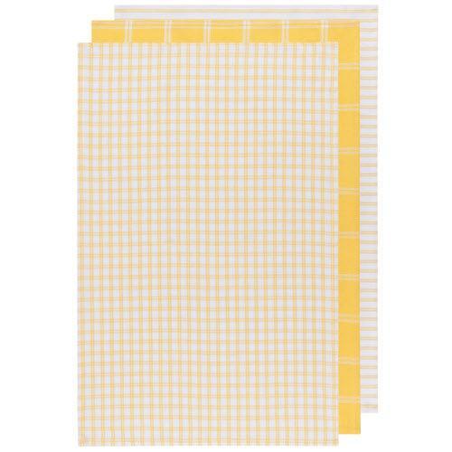 NOW Designs Dishtowels (Set of 3): Tic Tac Toe, Lemon