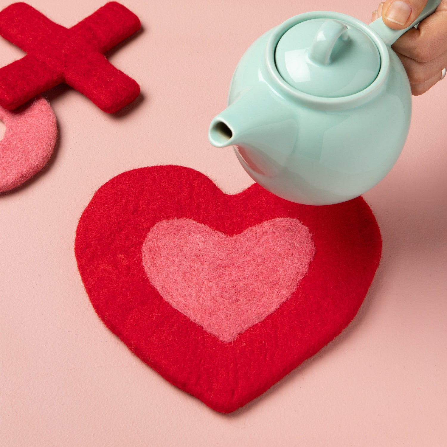 NOW Designs Felt Trivet: Heart