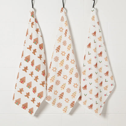 NOW Designs Floursack Towels (Set of 3): Baker's, Christmas Cookies