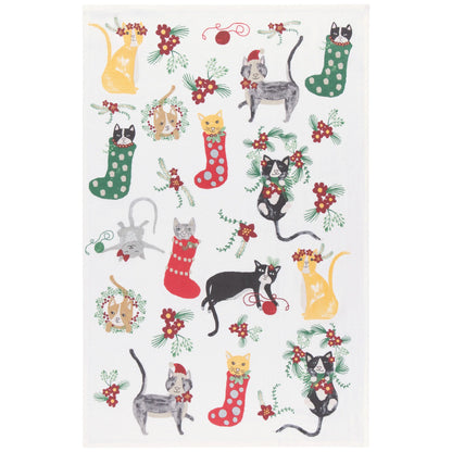 NOW Designs Floursack Towels (Set of 3): Baker's, Meowy Christmas