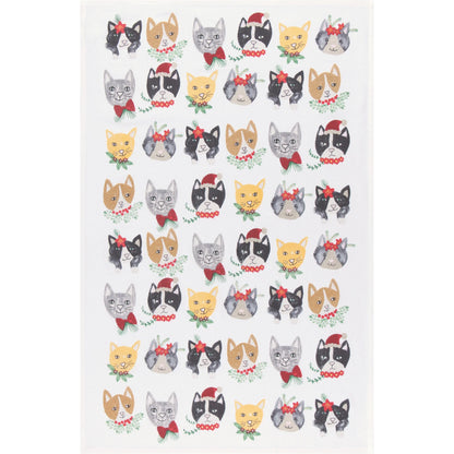 NOW Designs Floursack Towels (Set of 3): Baker's, Meowy Christmas