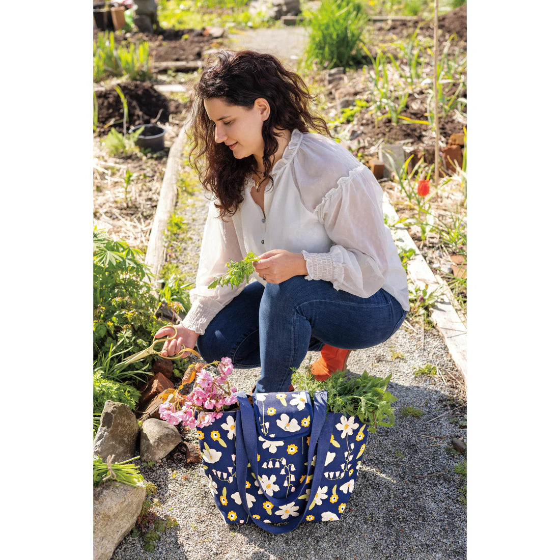 NOW Designs Fold-Up Fresh Tote: Full Bloom