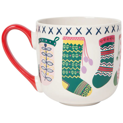 NOW Designs Mug and Dishtowel Set: Winter Woolens