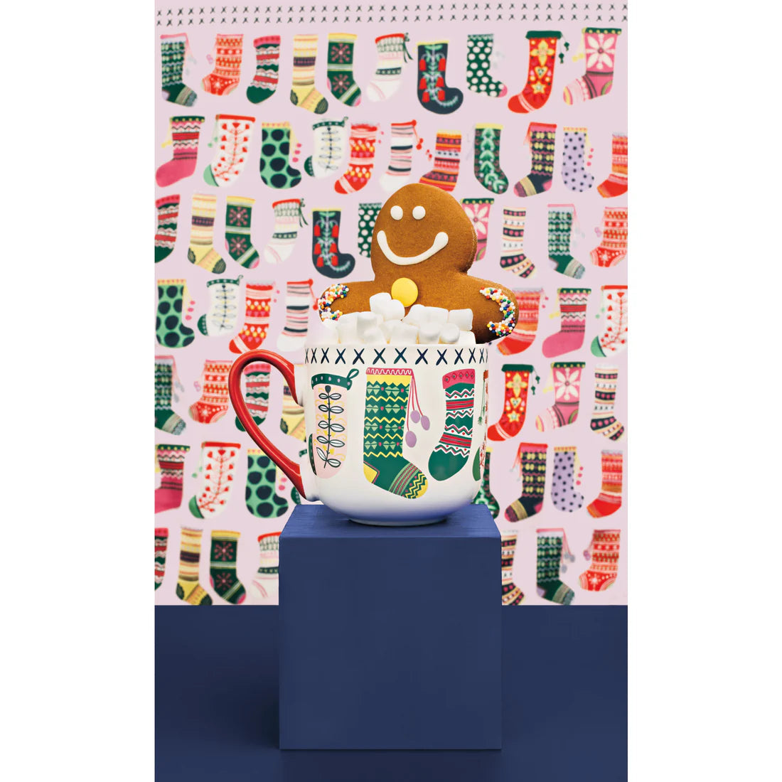 NOW Designs Mug and Dishtowel Set: Winter Woolens