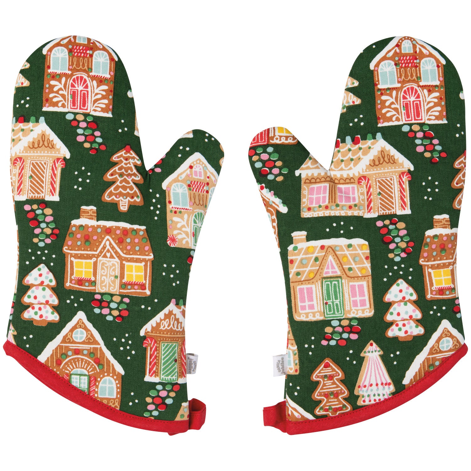 NOW Designs Oven Mitts (Set of 2): Gumdrop Lane