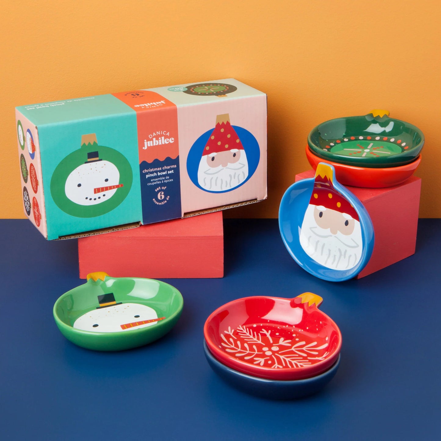 NOW Designs Pinch Bowls (Set of 6): Christmas Charms