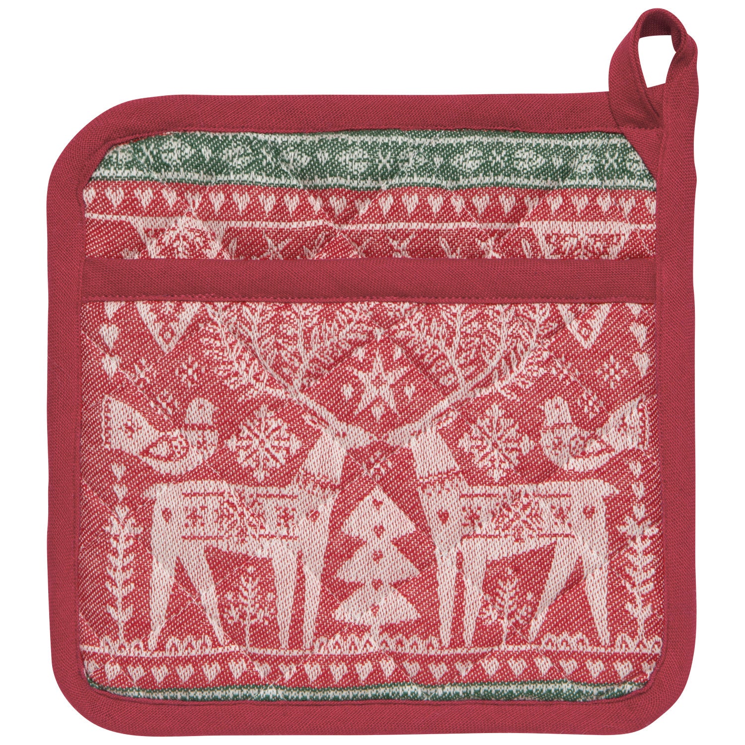 NOW Designs Pot Holder: Jacquard, Folk Forest