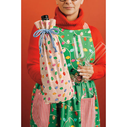 NOW Designs Wine Bags (Set of 2): Holiday Glow