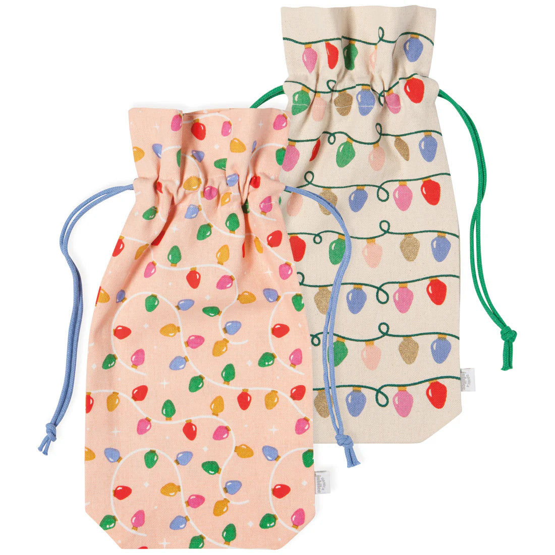 NOW Designs Wine Bags (Set of 2): Holiday Glow