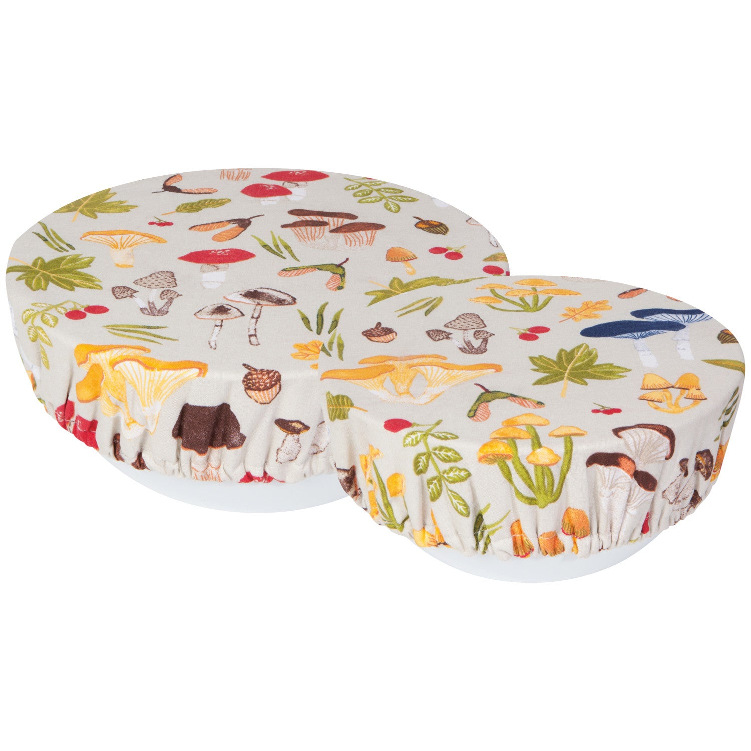 Now Designs Bowl Covers (Set of 2): Field Mushrooms