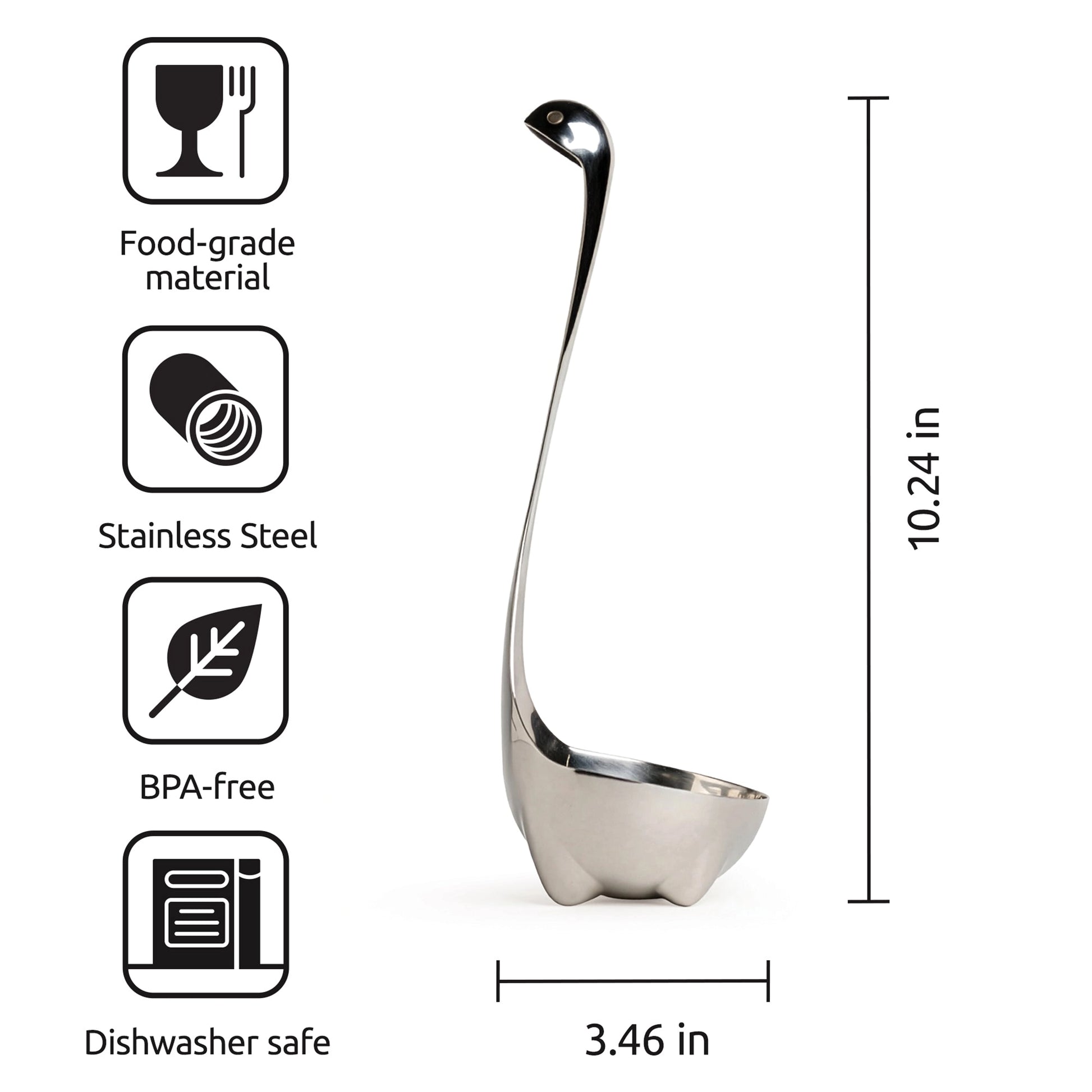 OTOTO Nessie Ladle: Stainless Steel