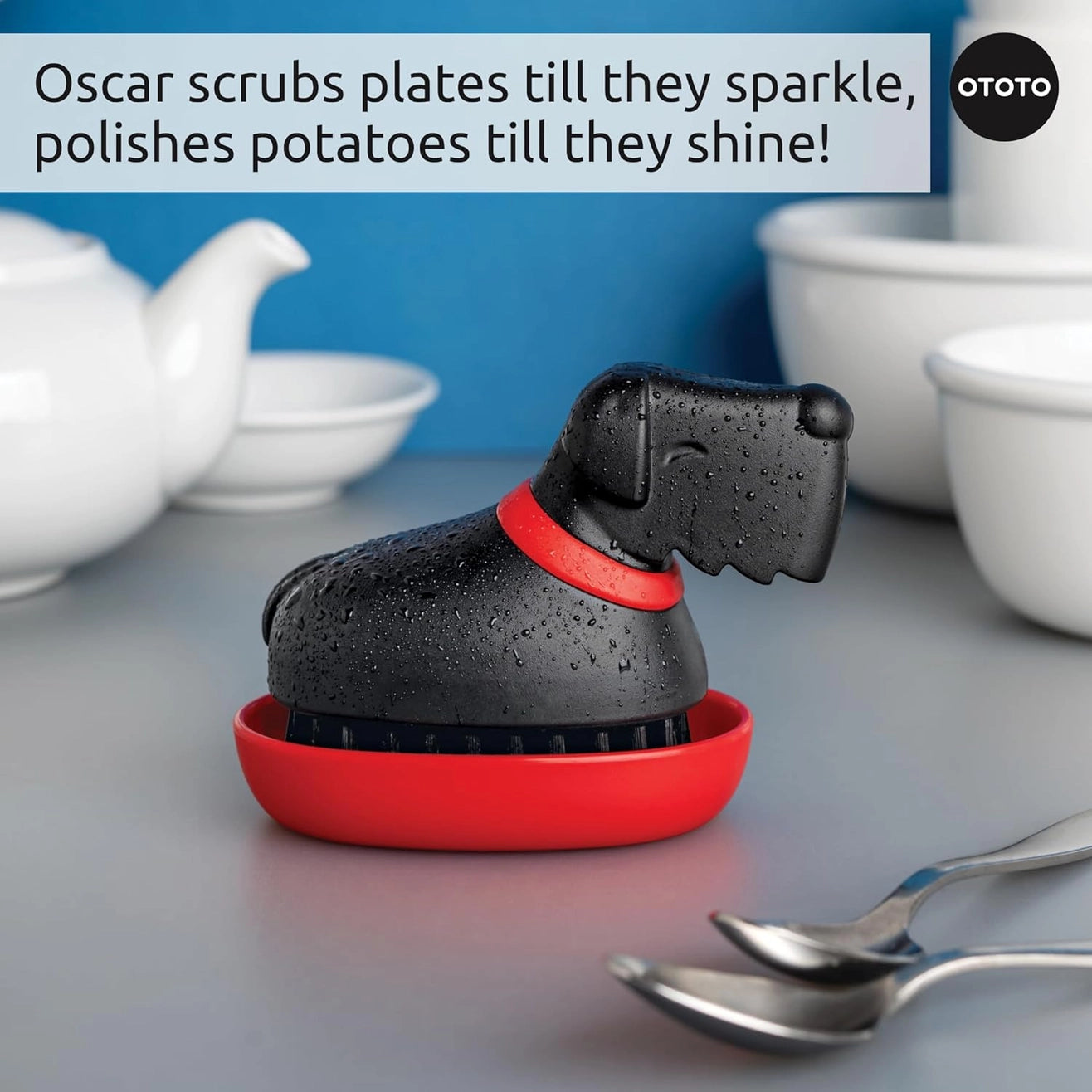 OTOTO Oscar Dog Dish Brush