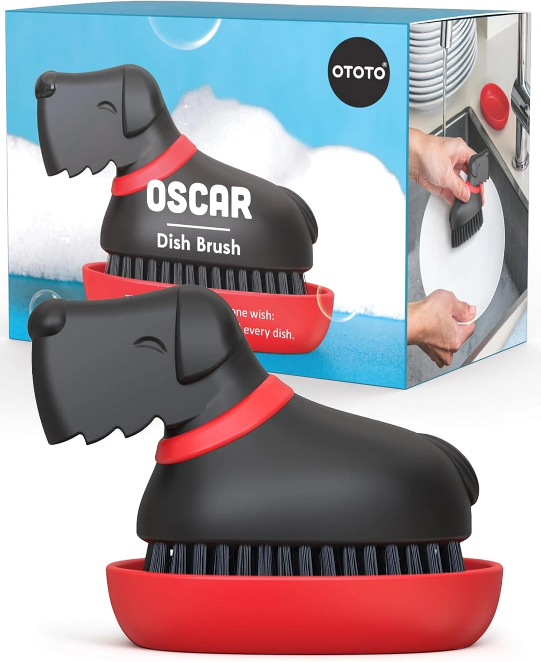 OTOTO Oscar Dog Dish Brush