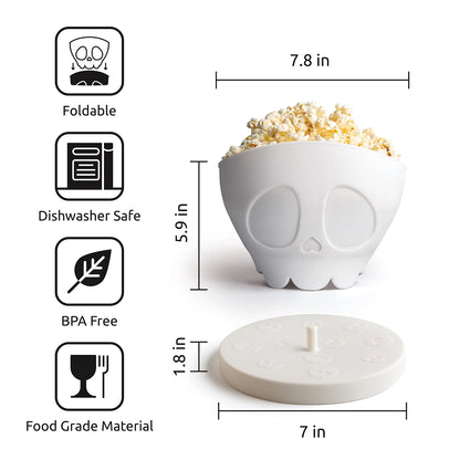 OTOTO Scary Poppins Microwave Popcorn Popper and Bowl