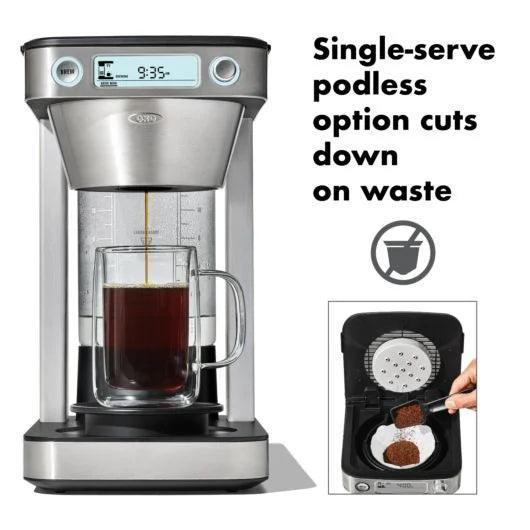 OXO Coffee Maker: 12-Cup w/Podless Single-serve Function