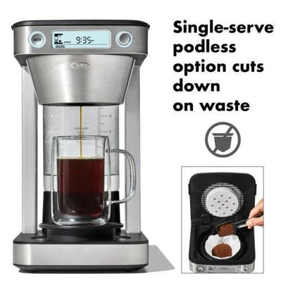 OXO Coffee Maker: 12-Cup w/Podless Single-serve Function