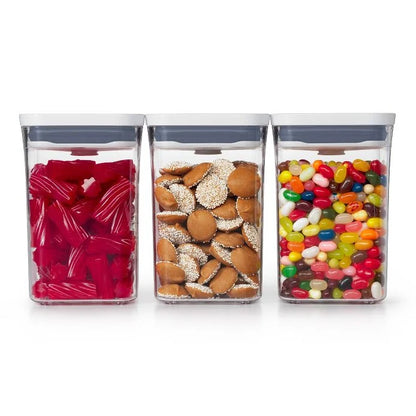 OXO Small Square POP Containers: Short, Set of 3