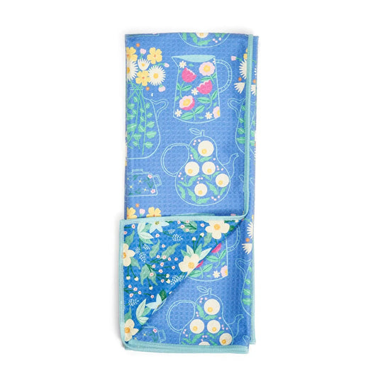 Once Again Home Anywhere Towel: Reversible, MT Flower Teapot
