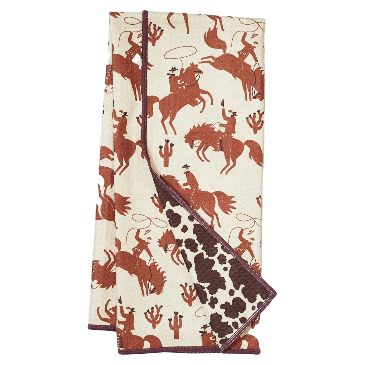Once Again Home Anywhere Towel, Reversible: Rodeo, Coffee