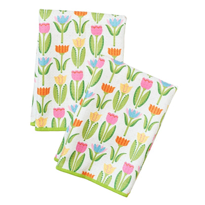 Once Again Home Double Duty Towels (Set of 2): ME Tulips