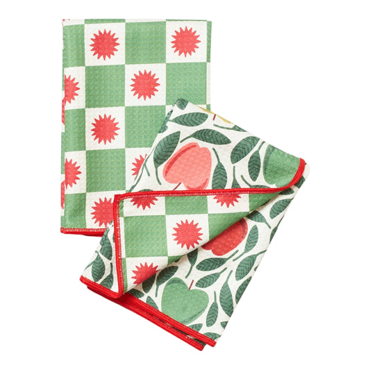 Once Again Home Double Duty Towels (Set of 2): RJW Happy Apple