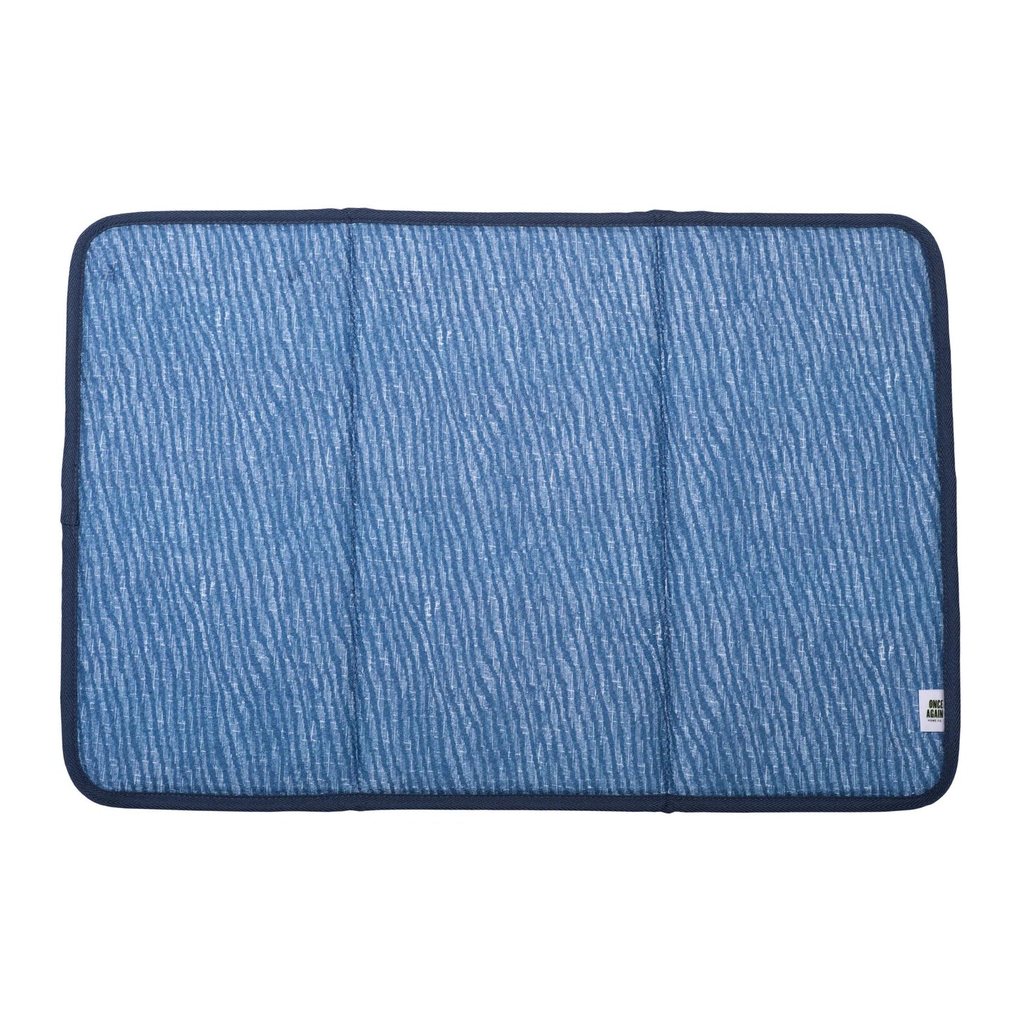 Once Again Home Drying Mat: Waves, Delft Blue