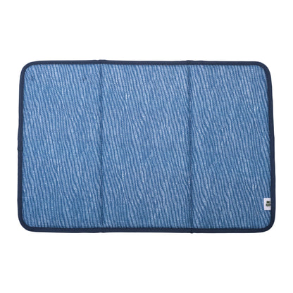 Once Again Home Drying Mat: Waves, Delft Blue