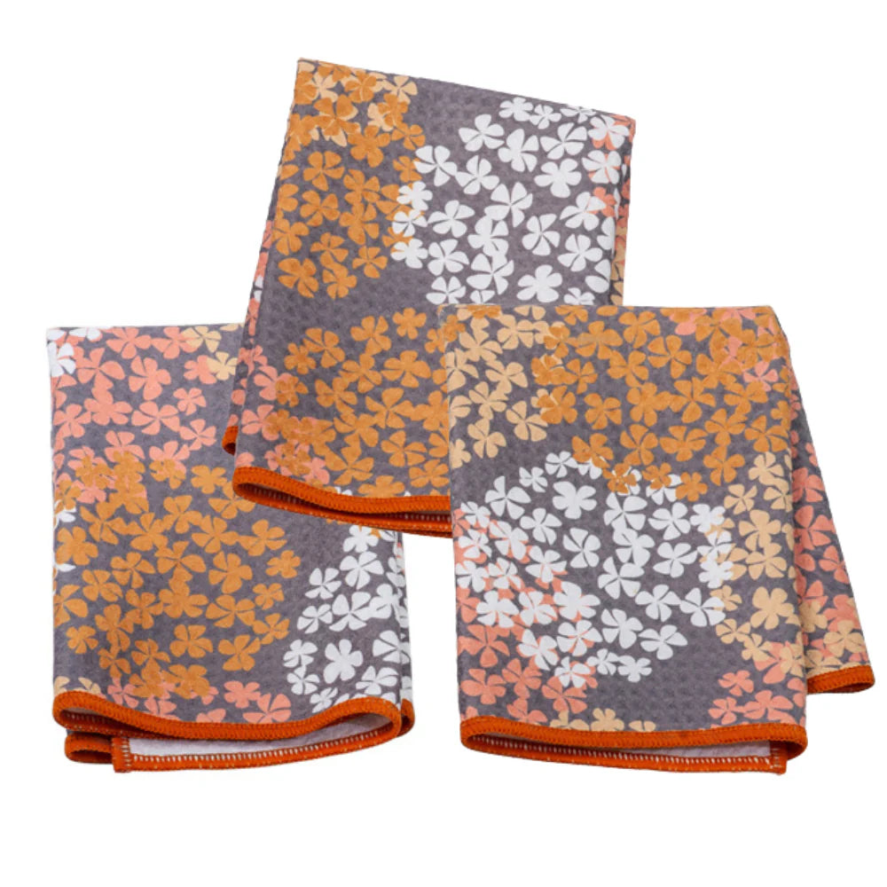 Once Again Home Mighty Mini Towels (Set of 3): Hydrangea, Gray