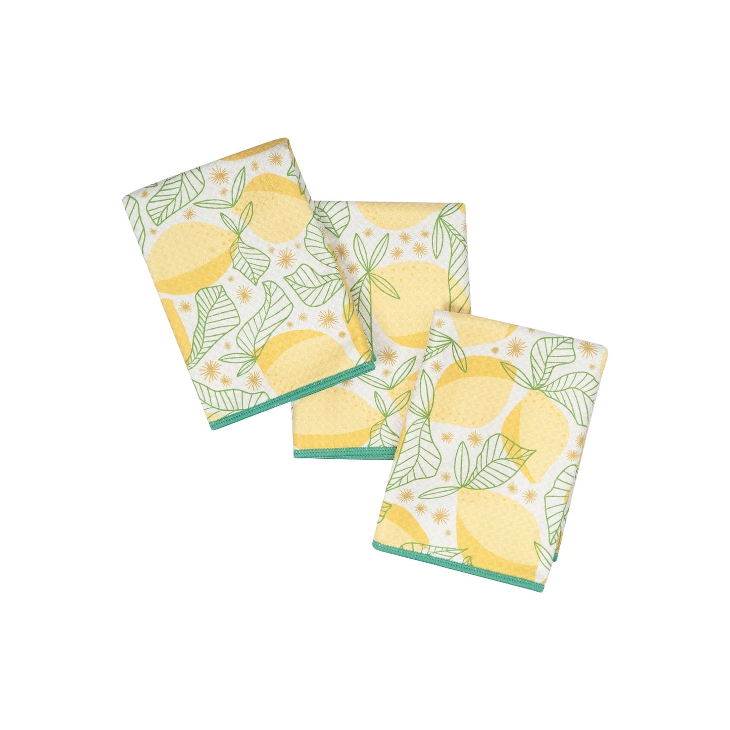 Once Again Home Mighty Mini Towels (Set of 3): RJW Lemon Sparkle