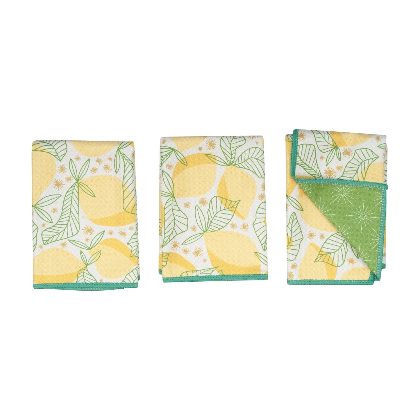 Once Again Home Mighty Mini Towels (Set of 3): RJW Lemon Sparkle