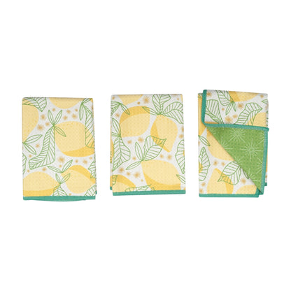 Once Again Home Mighty Mini Towels (Set of 3): RJW Lemon Sparkle