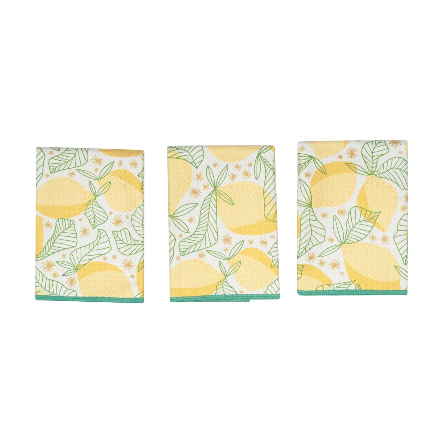 Once Again Home Mighty Mini Towels (Set of 3): RJW Lemon Sparkle