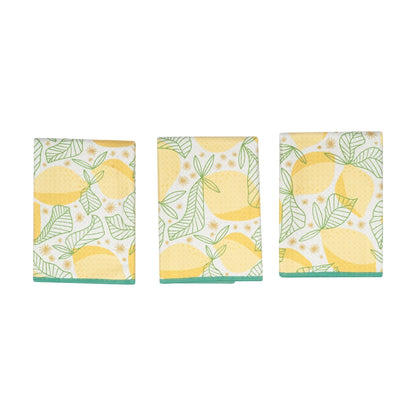 Once Again Home Mighty Mini Towels (Set of 3): RJW Lemon Sparkle
