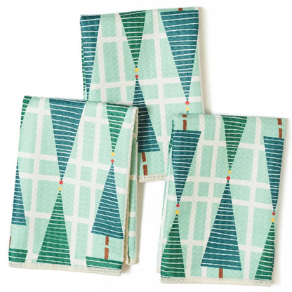 Once Again Home Mighty Mini Towels (Set of 3): RJW Stripe Tree