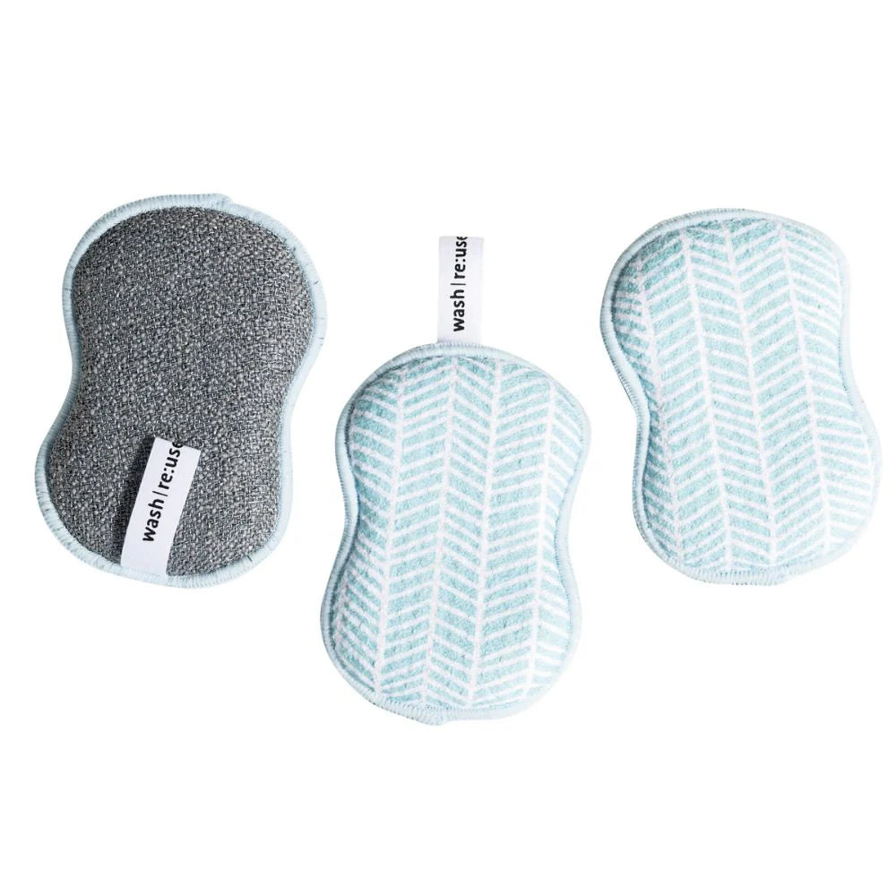 Once Again Home Sponges (Set of 3): Branches, Turquoise