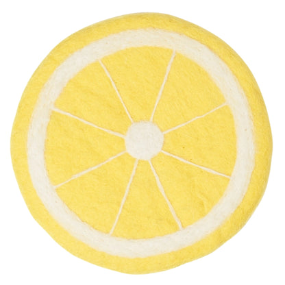 Once Again Home Wool Trivet: Lemon