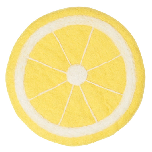 Once Again Home Wool Trivet: Lemon