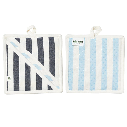Once Again Home re:heat Potholders (Set of 2): Navy